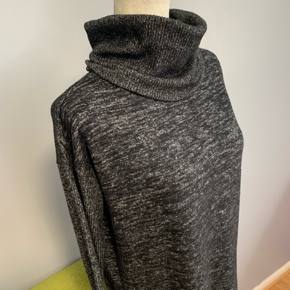 Gap Grey Oversized Turtleneck Sweater Dress - Picture 3 of 8